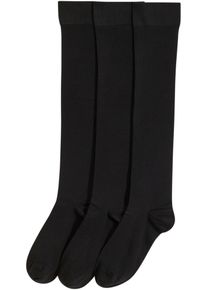 Overknee-strømper av modal (3-pack), svart, størrelse 43-46, bonprix