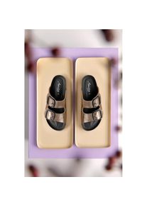 Aniston SHOES, Damen, Pantolette Hausschuh, Sommerschuh, Schlappen - NEUE KOLLEKTION, bronze, 42, bronze, Modische Pantolette aus der neuen Aniston-