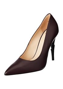 Paino, Damen, Pumps, Pumps mit glattem Leder, spitzer Zehe und künstlerischem Absatz, Violett, (36)