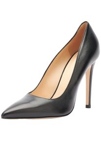 Nally, Damen, Pumps, Pumps aus echtem Leder mit Stilettoabsatz und klassischer Form, Schwarz, (37)