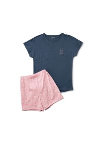 Tchibo - Kinder-Shorty-Pyjama - Mädchen - Gr. 134/140 - graublau