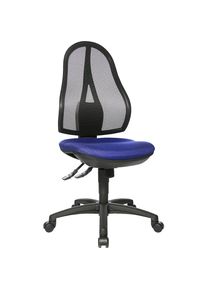 Topstar Kantoordraaistoel OPEN POINT SY, zonder armleuningen, netstructuur rugleuning zwart, bekleding koningsblauw