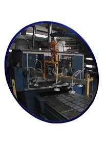 Specchio rotondo con braccio a muro telescopico eurokraft pro