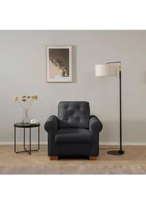 Mid.you Sessel , Anthrazit , Textil , Birke, Buche , Hartholz , 93x89x82 cm , Made in Eu , inklusive Armlehnen , Wohnzimmer, Sessel, Sonstige Sessel
