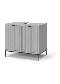 VICCO Waschtischunterschrank Eliza Grau 70 x 63 cm mit Türen , Grau, Grau , Holzwerkstoff , 2 Fächer , Rechteckig , 70x63x45.1 cm , Badezimmer, Badezimmerschränke, Waschbeckenunterschränke