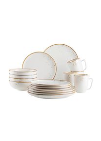M&auml;ser M&auml;ser Kombiservice , Braun, Wei&szlig; , Keramik , 16-teilig , 360 ml , Geschirr, Geschirrsets, Kombiservice