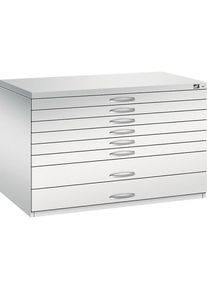 C+P Tekeningkast, A1, 8 laden, hoogte 760 mm, lichtgrijs