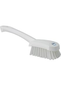 Handbürste kurzer Stiel, hart, VE 10 Stk, weiß vikan