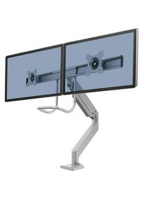 Fellowes EPPA CROSSBAR-monitorarm, zwenkbereik 20°, h x b x d = 830 x 160 x 230 mm, zilverkleurig