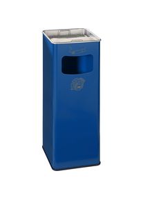 Var Combi-asbak, inhoud 32 l, b x h x d = 260 x 665 x 260 mm, staal, gentiaanblauw