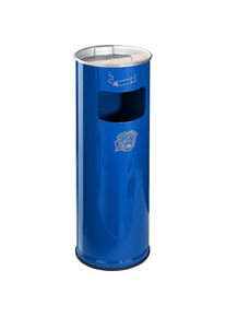Var Combi-asbak, inhoud 17 l, h x Ø = 660 x 230 mm, staal, gentiaanblauw