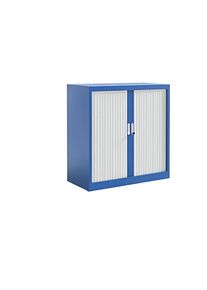 eurokraft pro Roldeurkast, b x d = 1000 x 450 mm, hoogte 1050 mm, gentiaanblauw