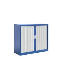 eurokraft pro Roldeurkast, b x d = 1200 x 450 mm, hoogte 1050 mm, gentiaanblauw