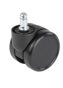 Stuhlrolle, Rad-&Oslash; 65 mm, VE 5 Stk, Steckbolzen mit Klemmring, schwarz, hartes Rad, Hals-&Oslash; 38 mm Proroll