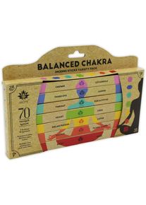 Arome Balanced Chakra füstölő pálca készlet, 7 db x 10 pálca