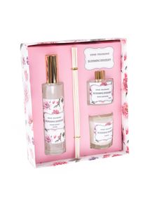 Virágcsokor illatosító spray, diffúzor és gyertya szett , 18,5 x 22 x 5,7 cm