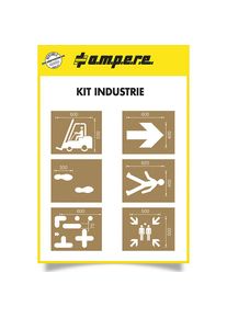 Ampere Sjablonenset, industrie, 6 sjablonen, karton