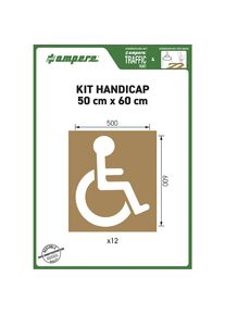 Ampere Sjablonenset, gehandicaptensymbool, h x b = 600 x 500 mm, 12 sjablonen, karton