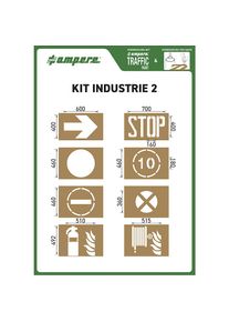 Ampere Sjablonenset, industrie 2, 8 diverse sjablonen, karton