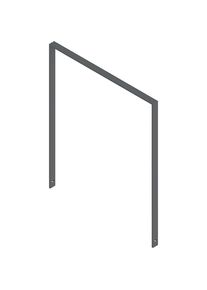 Schake Fietsparkeerbeugels, thermisch verzinkt, ijzerglitter, rechte uitvoering, b x d = 1000 x 50 mm