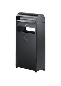 Probbax Combi-asbak, inhoud 48 l, b x h x d = 480 x 990 x 250 mm, antracietgrijs