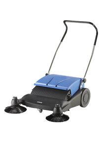 Kehrmaschine, mit 2 Seitenbesen, manuell, Behälterinhalt 40 l eurokraft basic
