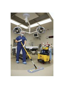 Rubbermaid HYGEN QUICK CONNECT telescopische steel, lengte 1150 - 1860 mm, Ø 30 mm, geel