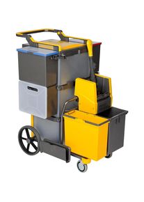 VERMOP Reinigingswagen SHOPSTER TREPPE SPRINT, l x b x h = 830 x 700 x 1000 mm, met in hoogte verstelbare duwbeugel