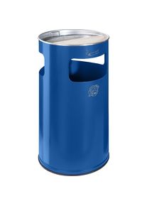 Var Combi-asbak, inhoud 69 l, h x Ø = 760 x 420 mm, staal, gentiaanblauw