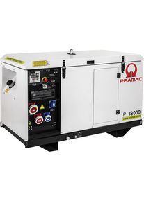 Stromerzeuger Serie P, Diesel, 400/230 V, P 18000 - COP Leistung 10,25 kVA (230 V) / 16,42 kVA (400 V), 9,23 / 13,14 kW PRAMAC