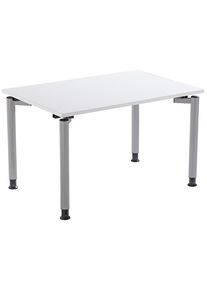 THEA - Escritorio con armaz&oacute;n de 4 patas, altura 680 - 820 mm, anchura 1200 mm, blanco roto