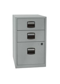 Bisley Bijzetkast PFA, 2 laden, 1 hangmappenlade, zilverkleurig