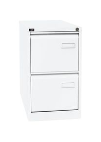 Hängeregistraturschrank LIGHT, 1-bahnig, 2 Schübe, DIN A4, verkehrsweiß Bisley