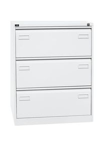 Hängeregistraturschrank LIGHT, 2-bahnig, 3 Schübe, DIN A4, verkehrsweiß Bisley