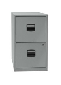 Hängeregistraturschrank PFA, 2 Schübe, silber Bisley