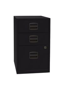 Beistellschrank PFA, 2 Schubladen, 1 Hängeregistratur, schwarz Bisley