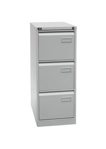 Bisley Hangmappenkast LIGHT, enkele rij, 3 laden, A4, lichtgrijs