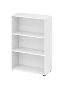 B&uuml;roregal, 2 Fachb&ouml;den, HxBxT 1144 x 800 x 330 mm, wei&szlig; eurokraft pro