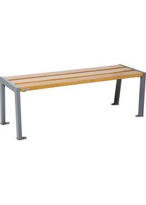 PROCITY Houten zitbank SILAOS zonder rugleuning, hoogte 437 mm, lengte 1200 mm, antracietgrijs, eikendecor licht