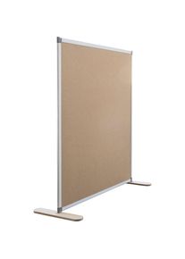 SMIT VISUAL Scheidingswand NATURAL, b x d = 1250 x 500 mm, met honingraatkarton, hoogte 1450 mm