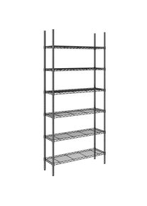 Scaffale a griglia in filo d'acciaio, nero - kaiserkraft