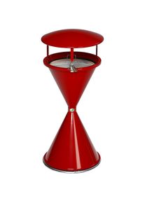 Posacenere a cono con tettuccio e piastra di base Var