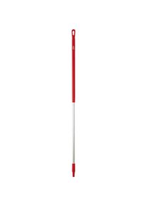 vikan Palo de aluminio, ergonómico, Ø 31 mm, longitud 1510 mm, UE 10 unid., rojo