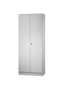 Armario para archivadores, 4 baldas, H x A x P 2004 x 800 x 420 mm, gris luminoso
