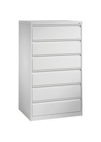 C+P Kaartsysteemkast ACURADO, 3 rijen, 6 laden, lichtgrijs