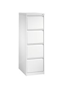 Karteikartenschrank ACURADO, 1-bahnig, 4 Schübe, verkehrsweiß C+P