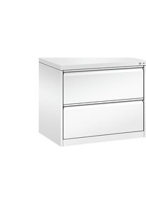 Hängeregistraturschrank ACURADO, 2-bahnig, 2 Schübe, verkehrsweiß C+P