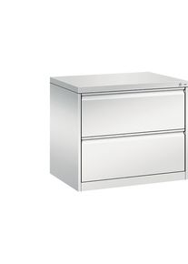 C+P Hangmappenkast ACURADO, 2 rijen, 2 laden, lichtgrijs