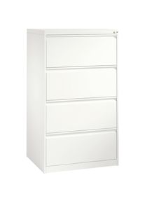 Hängeregistraturschrank ACURADO, 2-bahnig, 4 Schübe, verkehrsweiß C+P