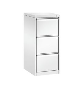 Karteikartenschrank ACURADO, 1-bahnig, 3 Schübe, verkehrsweiß C+P
